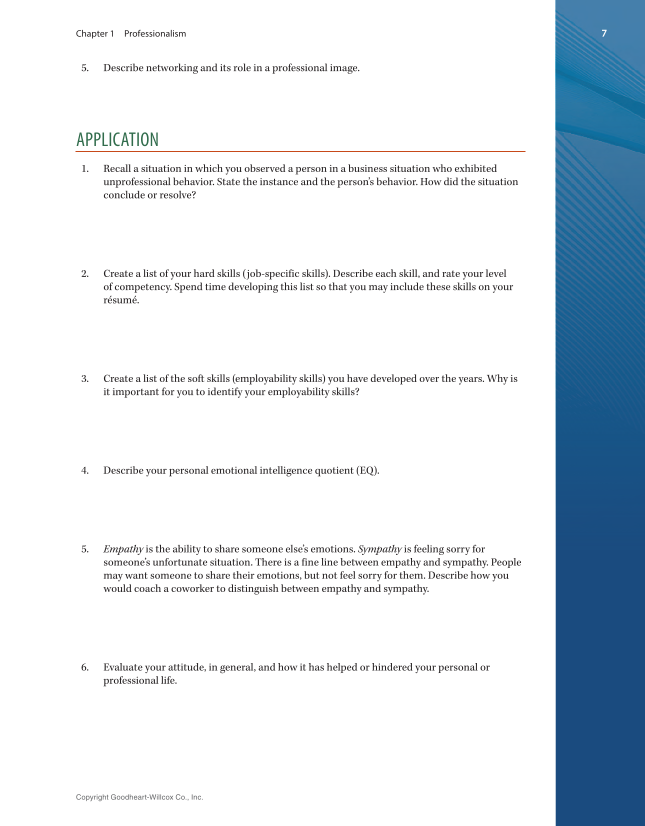Soft Skills for the Workplace, 1st Edition page 7