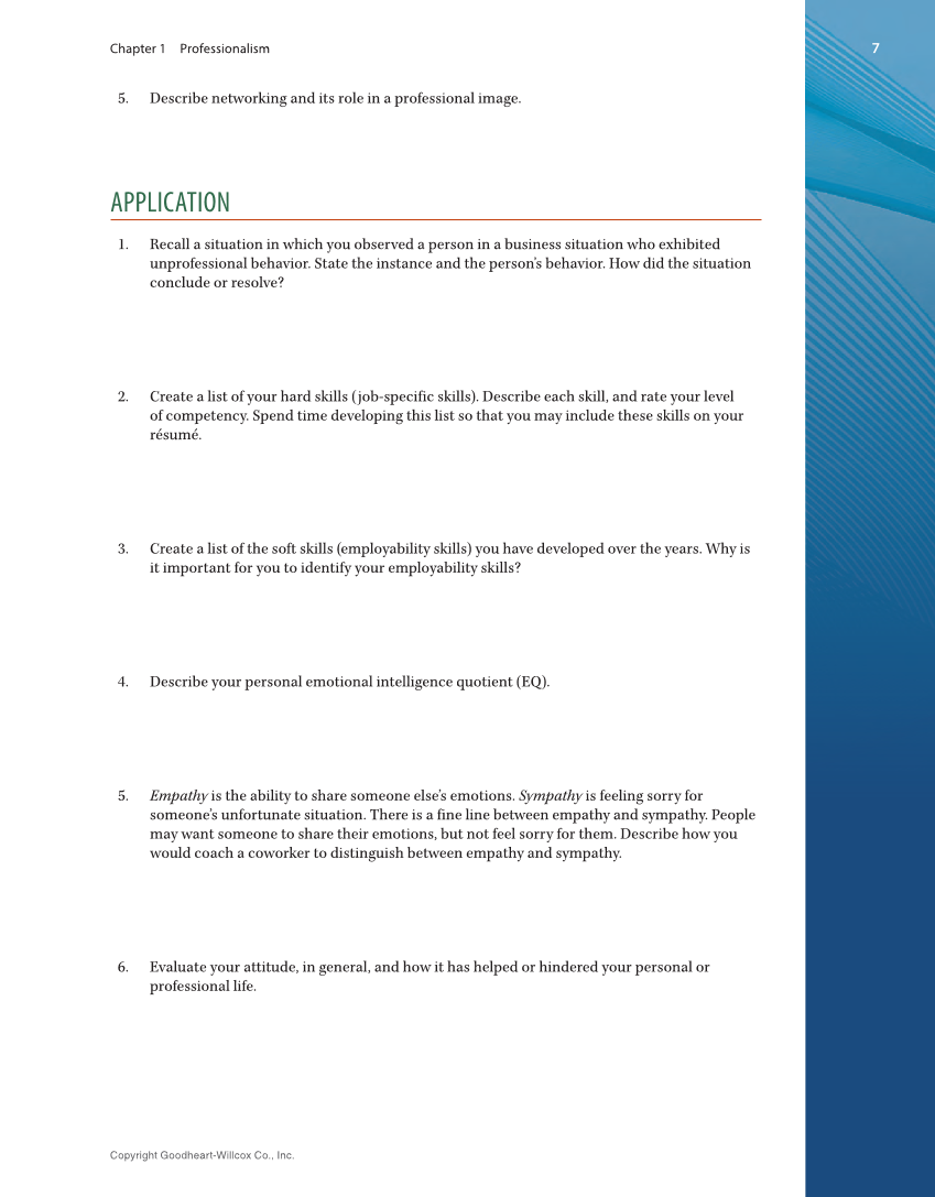 Soft Skills for the Workplace, 1st Edition page 7