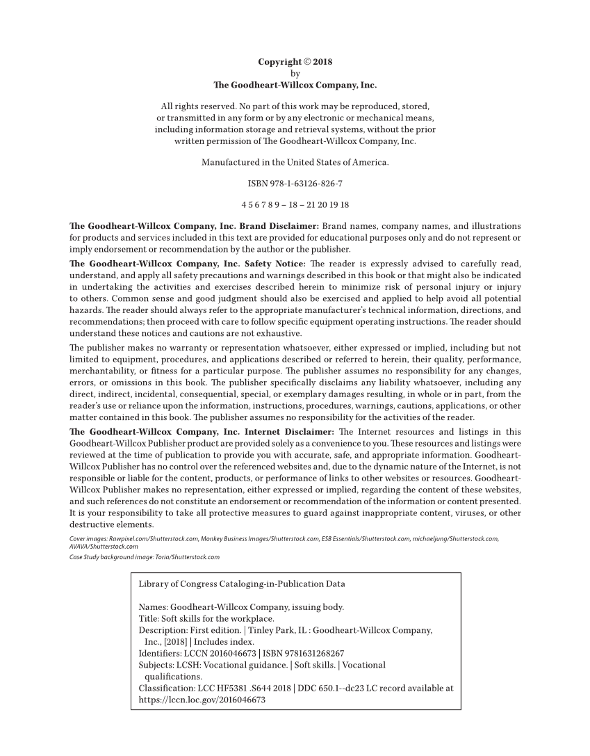 Soft Skills for the Workplace, 1st Edition page ii