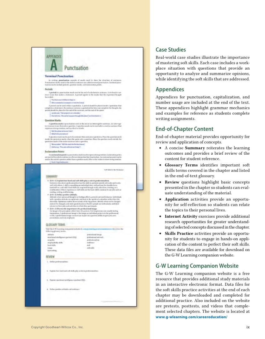 Soft Skills for the Workplace, 1st Edition page ix