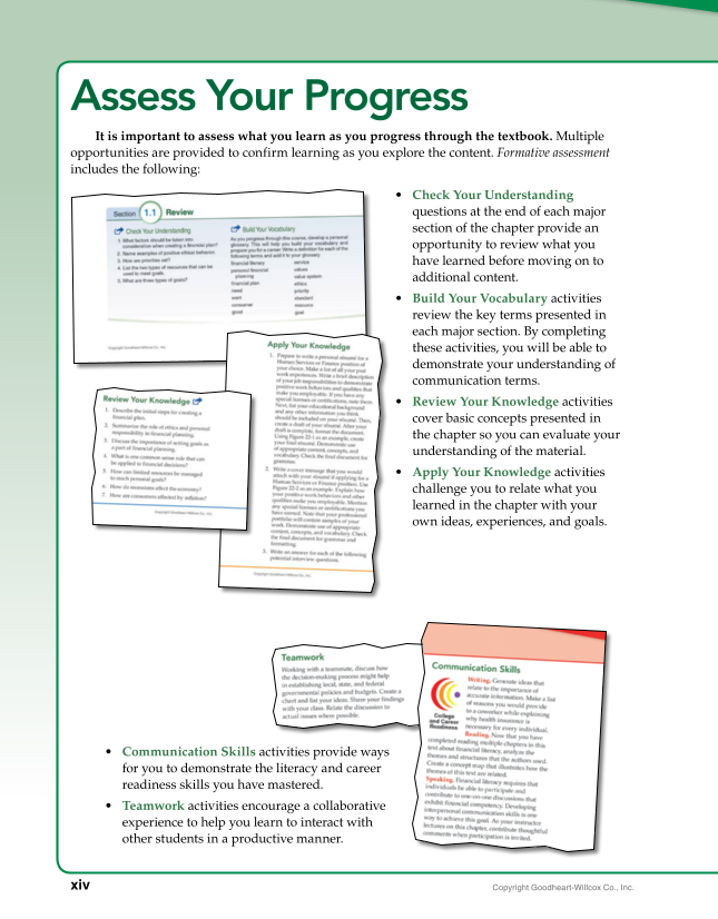 Foundations of Financial Literacy, 10th Edition page xiv