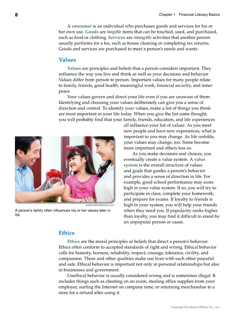 Foundations of Financial Literacy, 10th Edition page 8