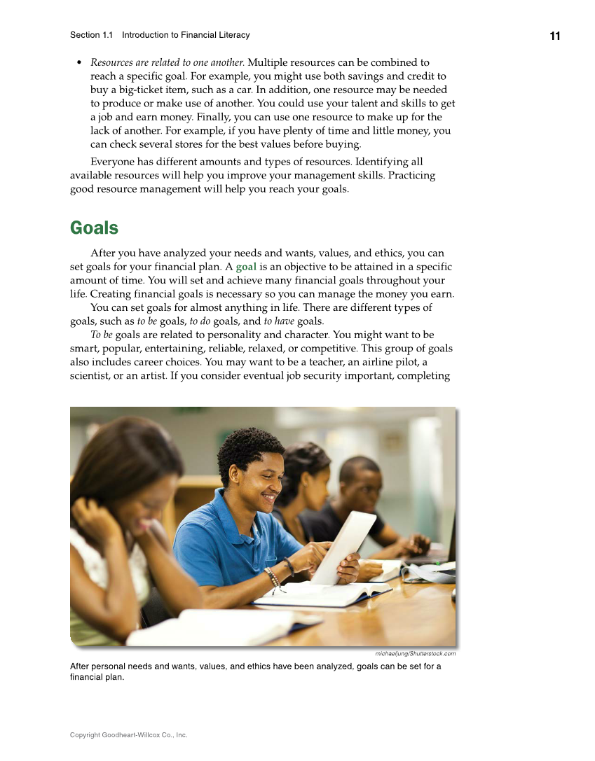 Foundations of Financial Literacy, 10th Edition page 11