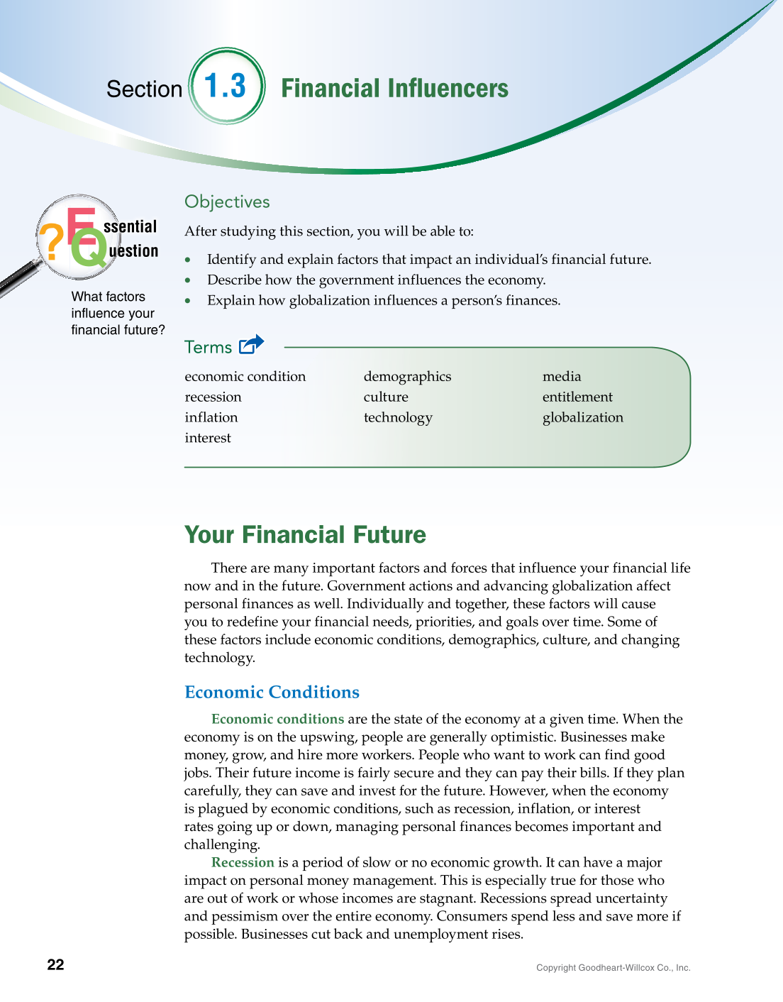 Foundations of Financial Literacy, 10th Edition page 22