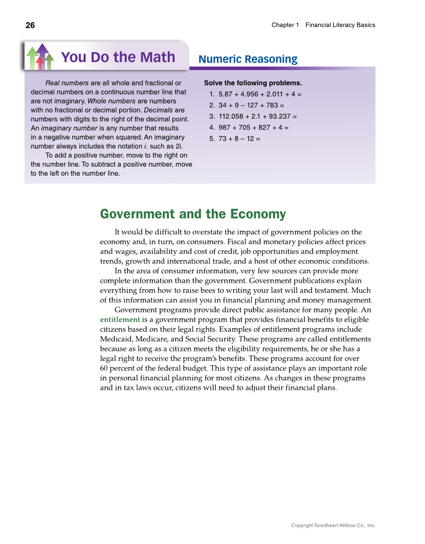 Foundations of Financial Literacy, 10th Edition page 26