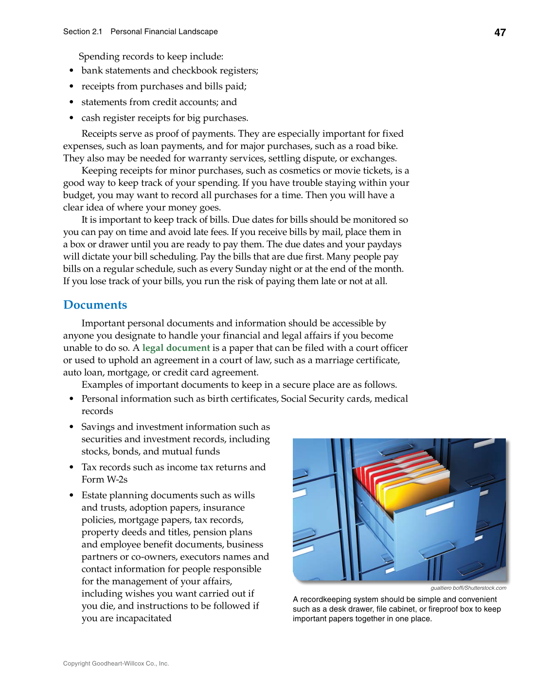 Foundations of Financial Literacy, 10th Edition page 47