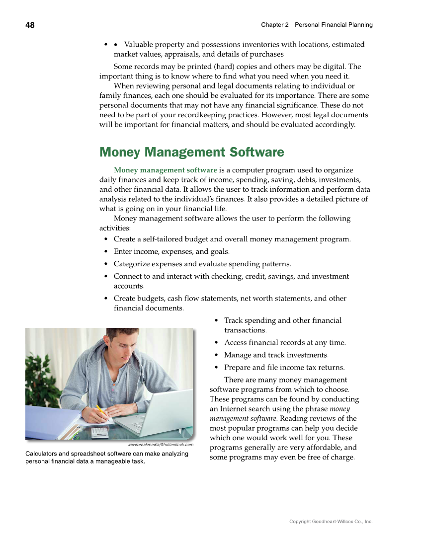 Foundations of Financial Literacy, 10th Edition page 48