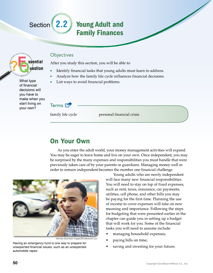 Foundations of Financial Literacy, 10th Edition page 50