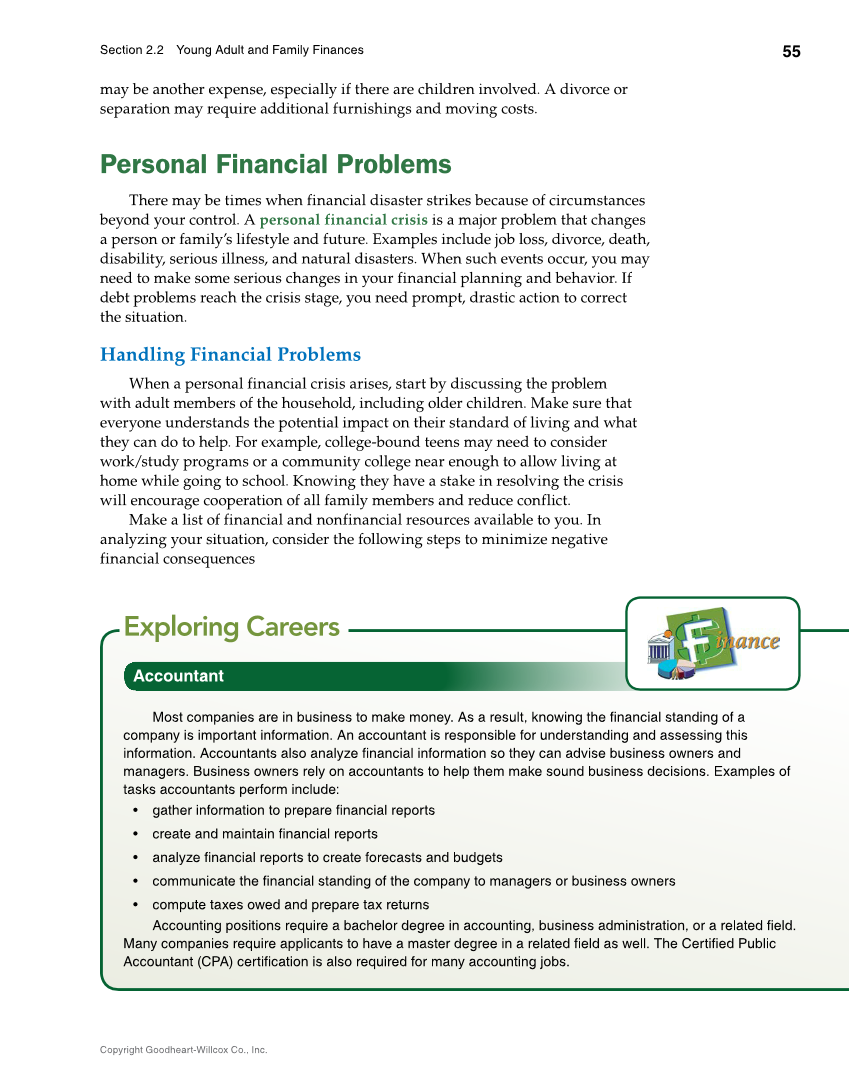 Foundations of Financial Literacy, 10th Edition page 55