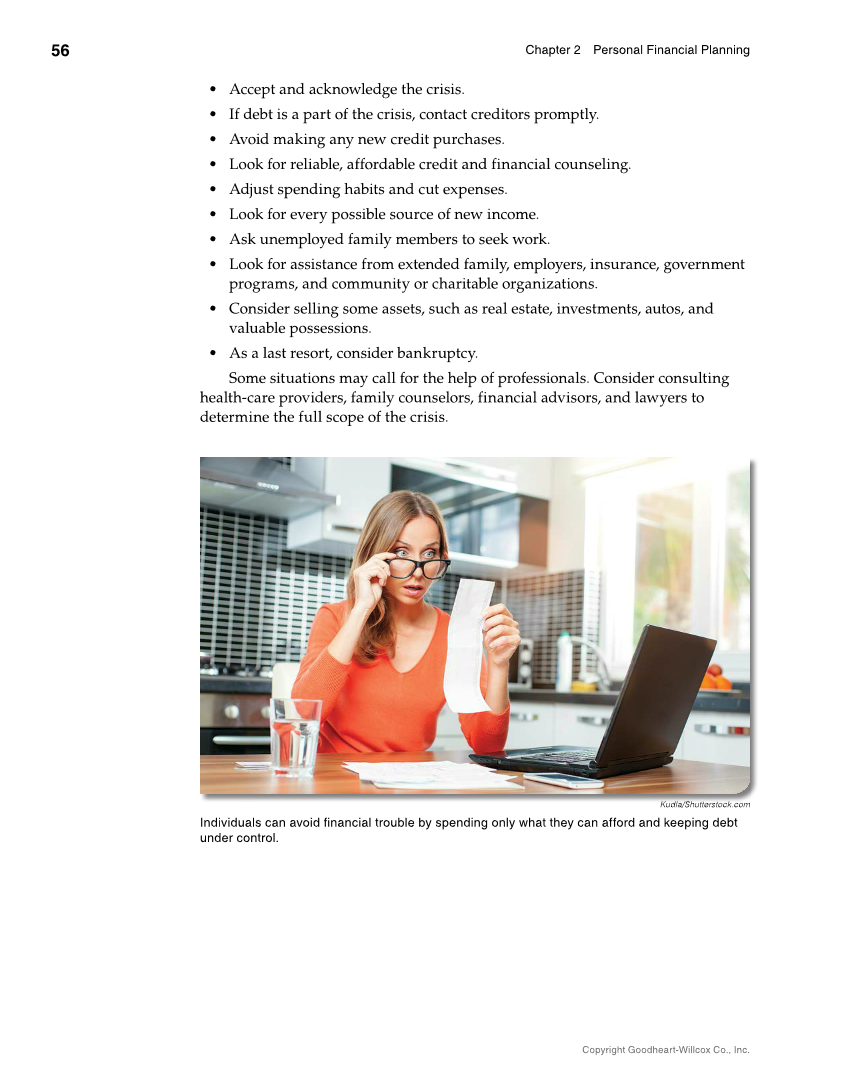 Foundations of Financial Literacy, 10th Edition page 56