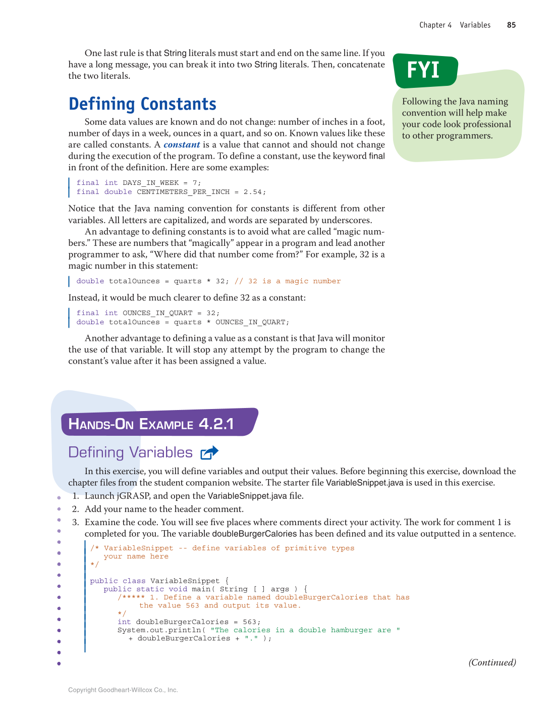 Introduction to Computer Science: Java Programming, 1st Edition page 85