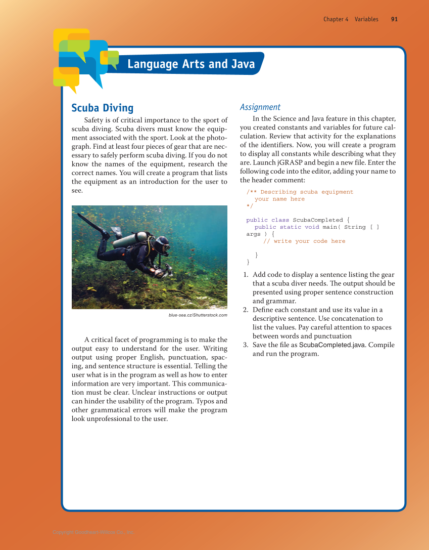 Introduction to Computer Science: Java Programming, 1st Edition page 91