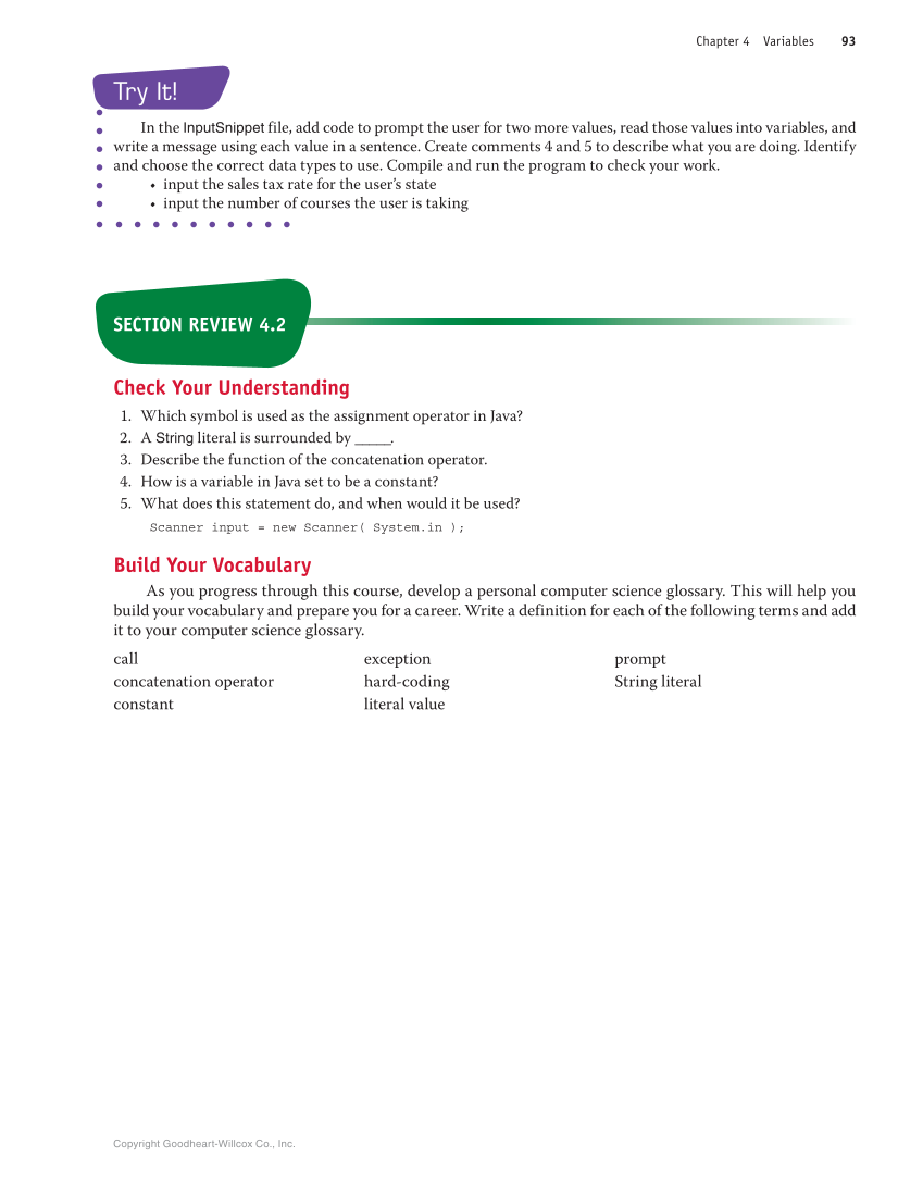 Introduction to Computer Science: Java Programming, 1st Edition page 93