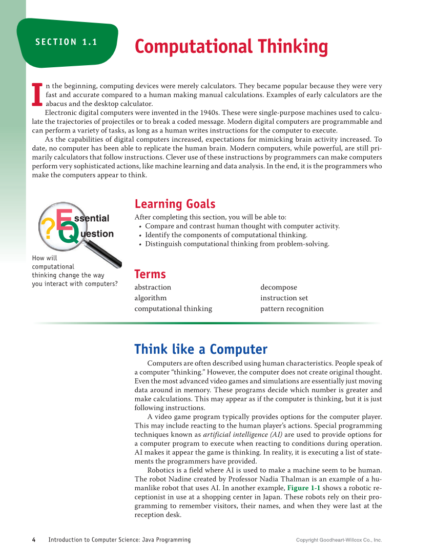 Introduction to Computer Science: Java Programming, 1st Edition page 4