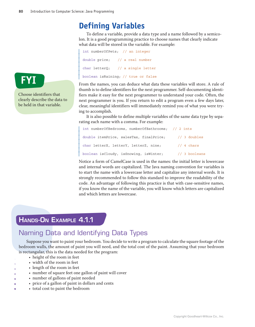 Introduction to Computer Science: Java Programming, 1st Edition page 80