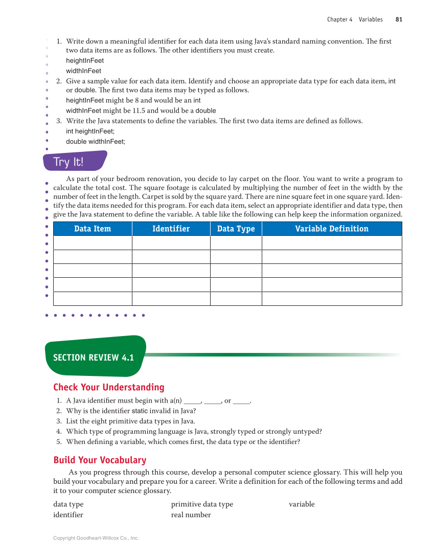Introduction to Computer Science: Java Programming, 1st Edition page 81
