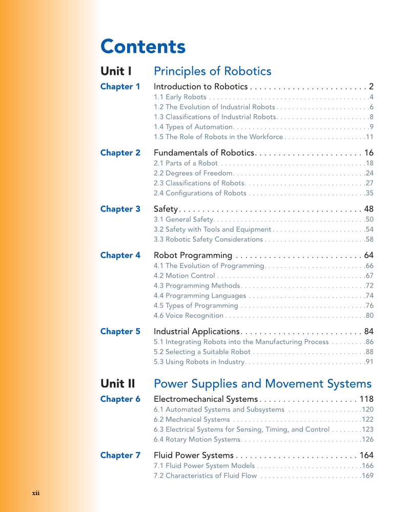 Industrial Robotics Fundamentals: Theory and Applications, 3rd Edition page xii
