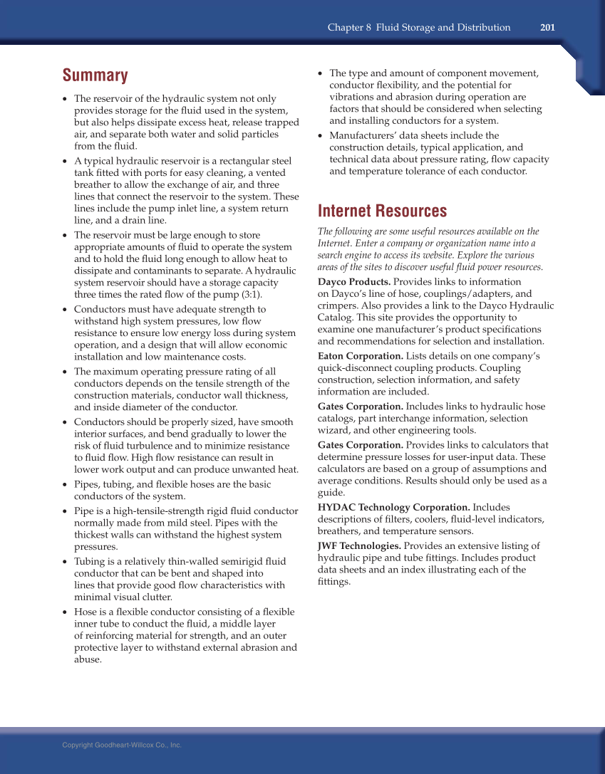 Fluid Power: Hydraulics and Pneumatics, 3rd Edition page 201