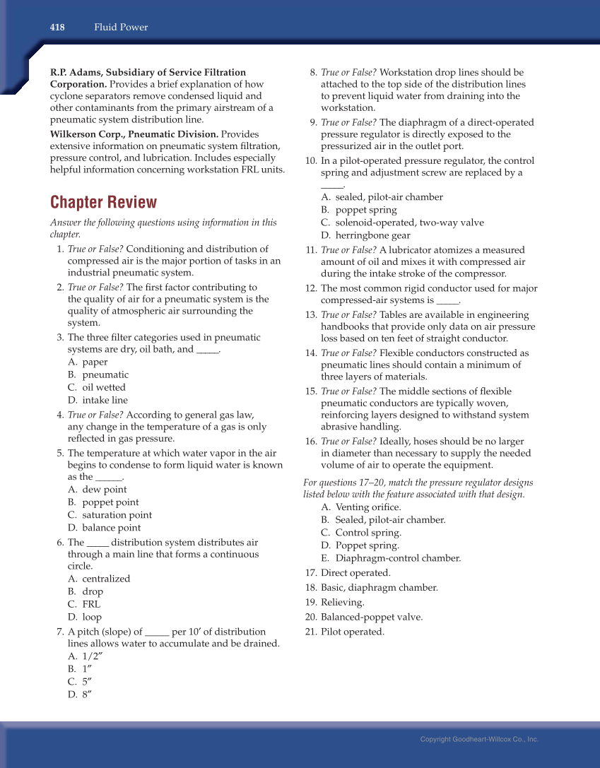 Fluid Power: Hydraulics and Pneumatics, 3rd Edition page 418
