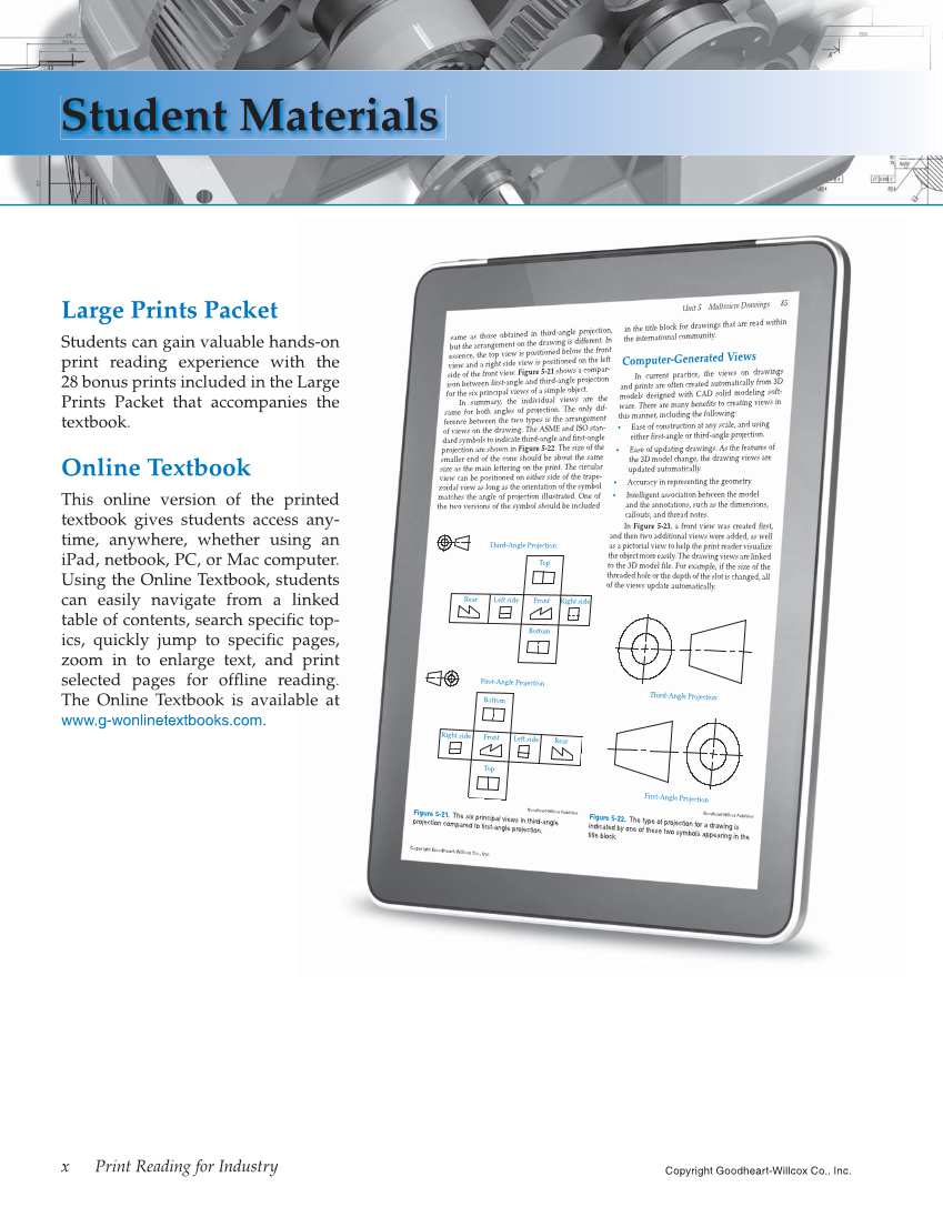 Print Reading for Industry, 10th Edition page x
