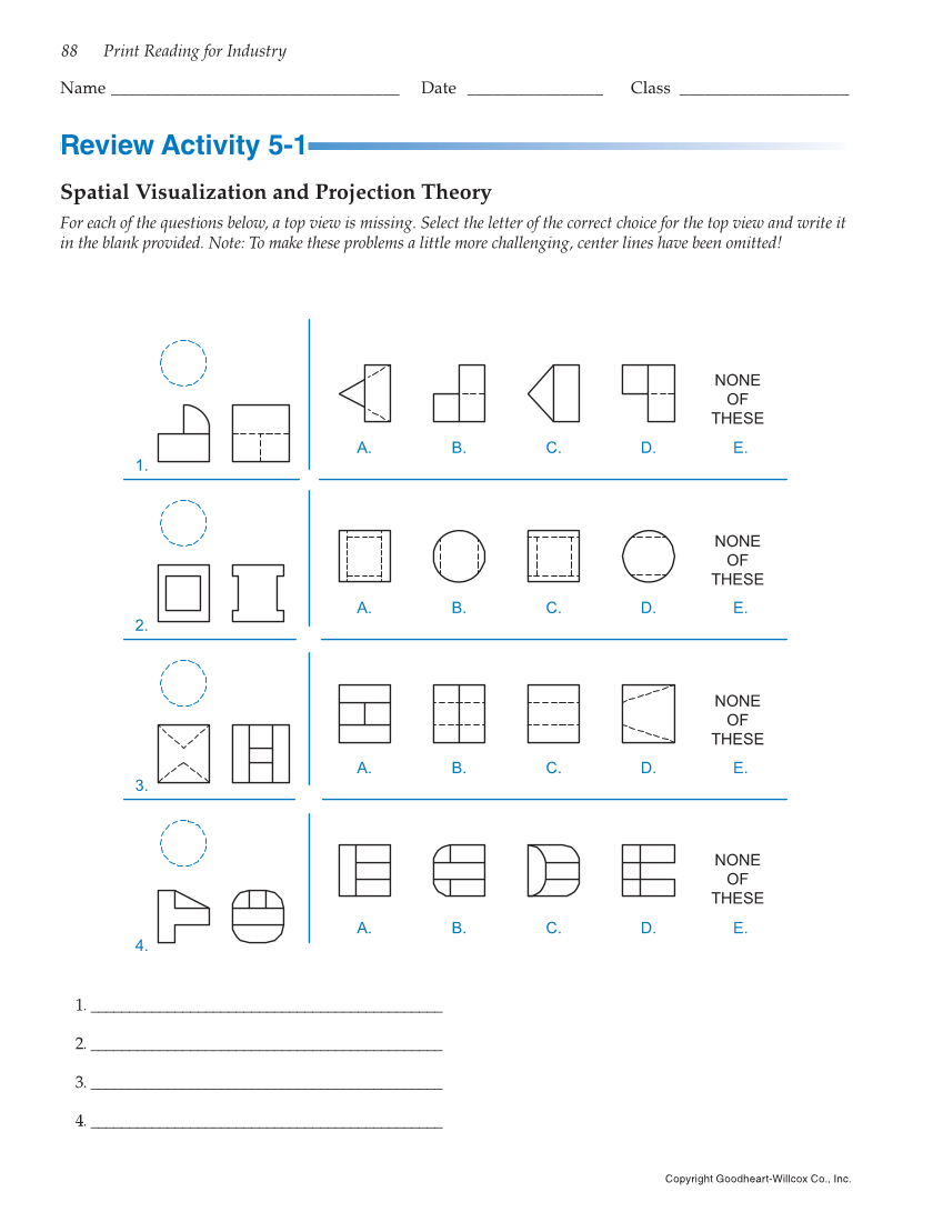 Print Reading for Industry, 10th Edition page 88