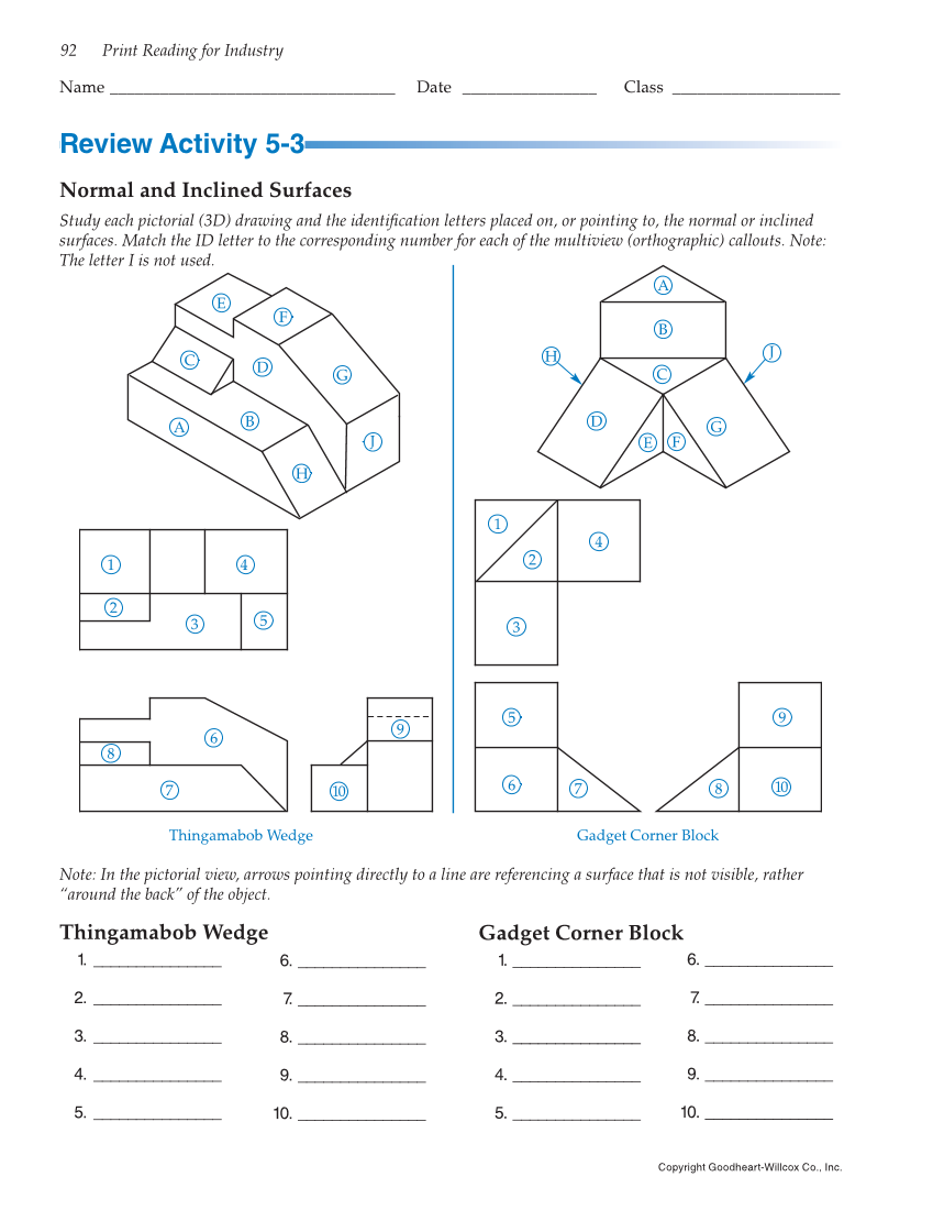 Print Reading for Industry, 10th Edition page 92