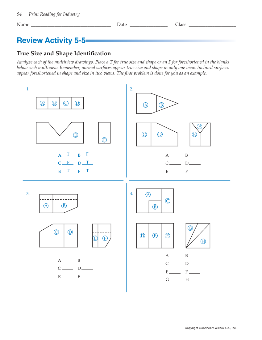 Print Reading for Industry, 10th Edition page 94