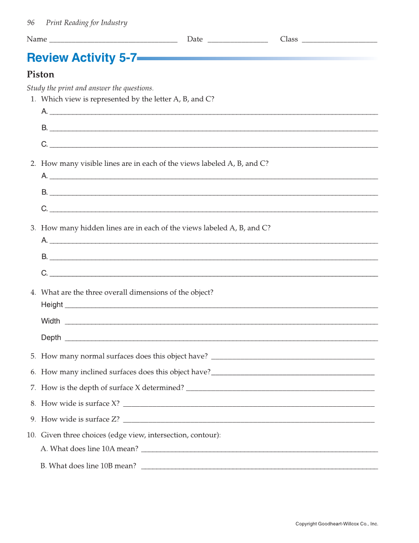 Print Reading for Industry, 10th Edition page 96
