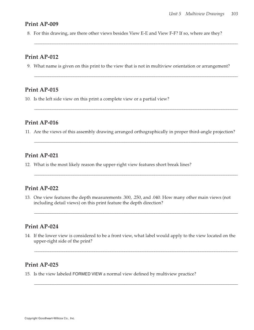 Print Reading for Industry, 10th Edition page 103