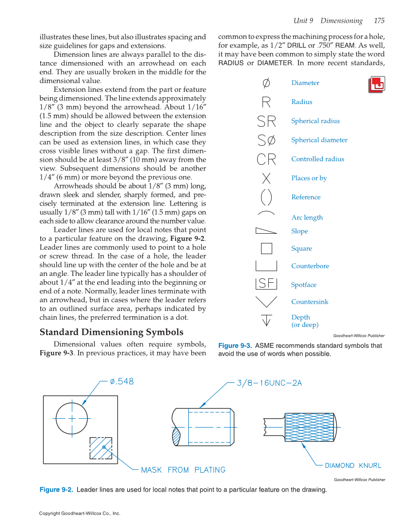 Print Reading for Industry, 10th Edition page 175