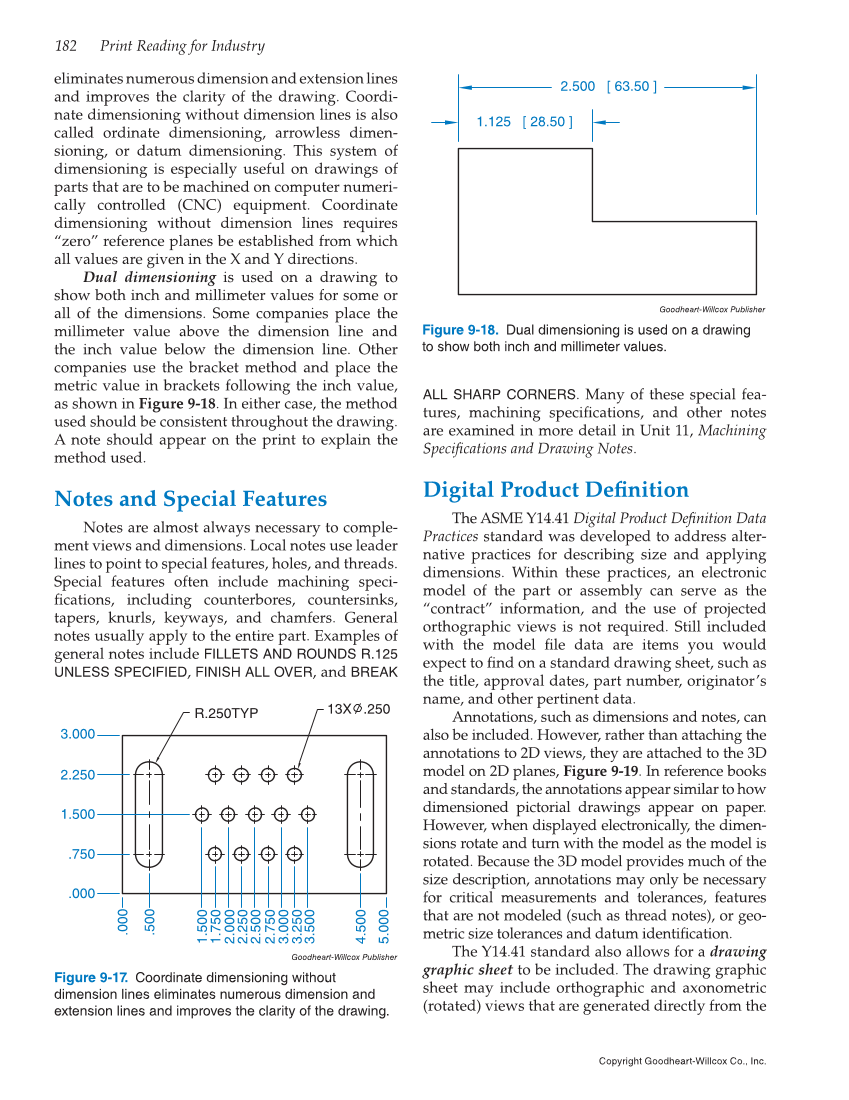 Print Reading for Industry, 10th Edition page 182