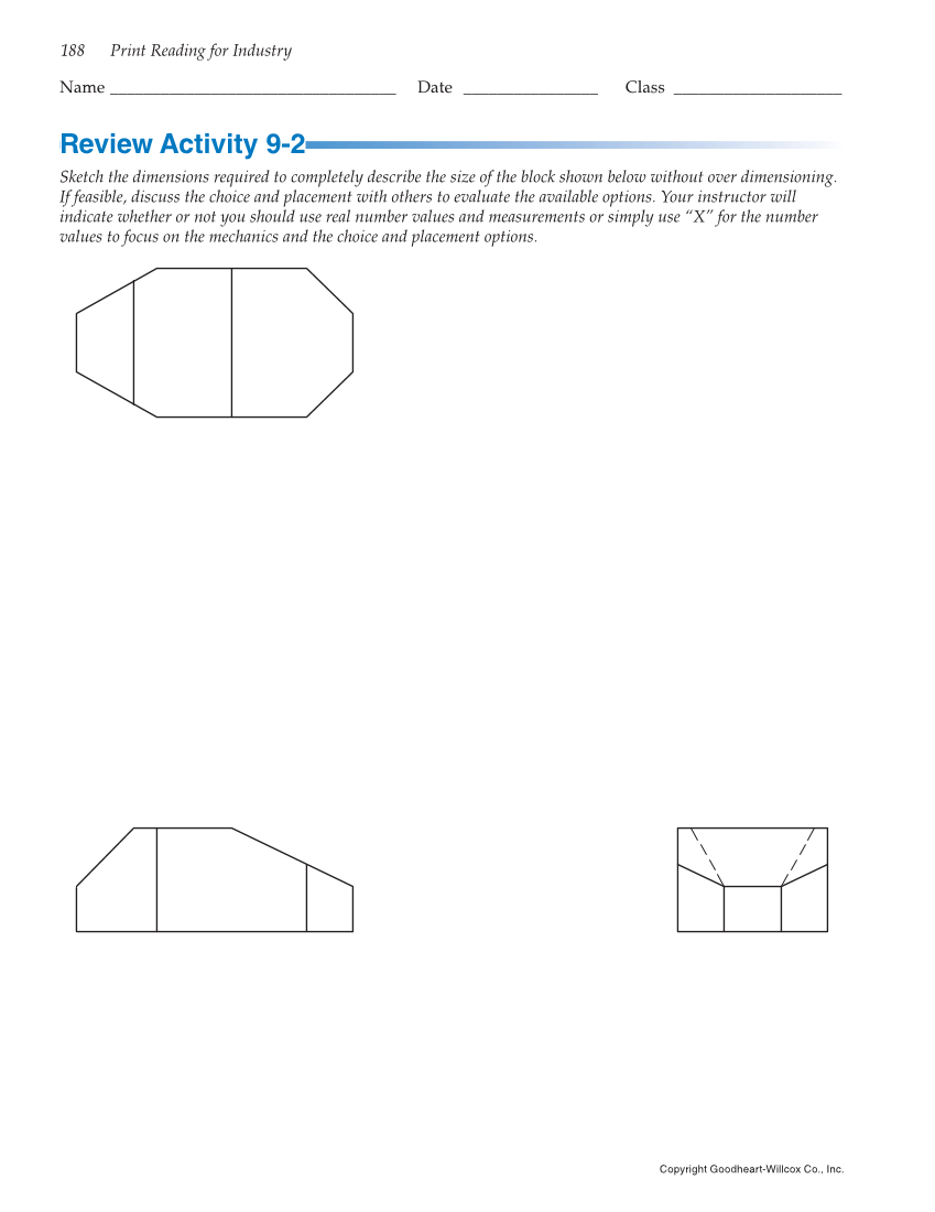 Print Reading for Industry, 10th Edition page 188