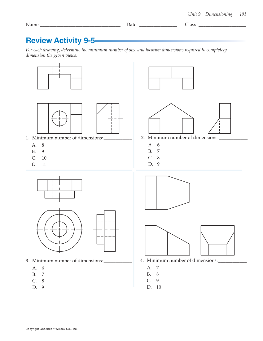 Print Reading for Industry, 10th Edition page 191