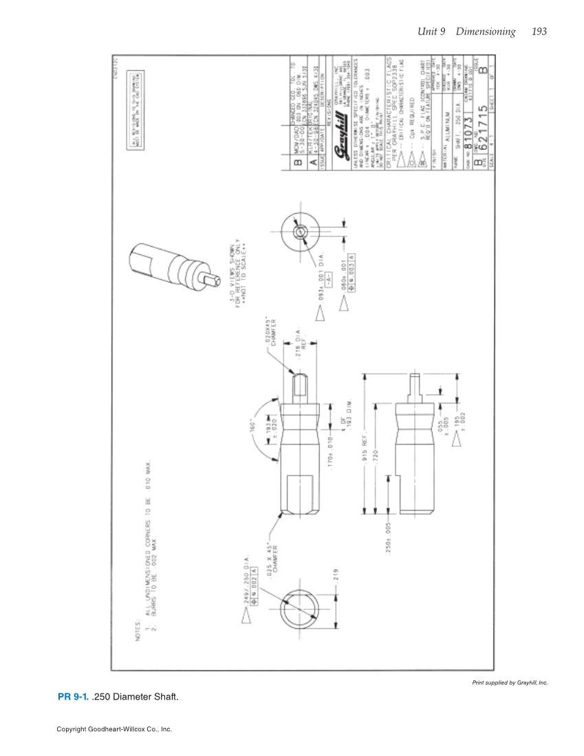 Print Reading for Industry, 10th Edition page 193