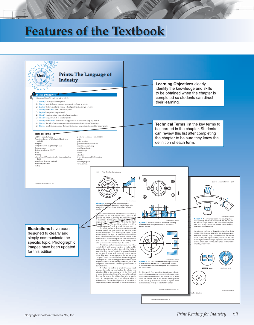 Print Reading for Industry, 10th Edition page vii