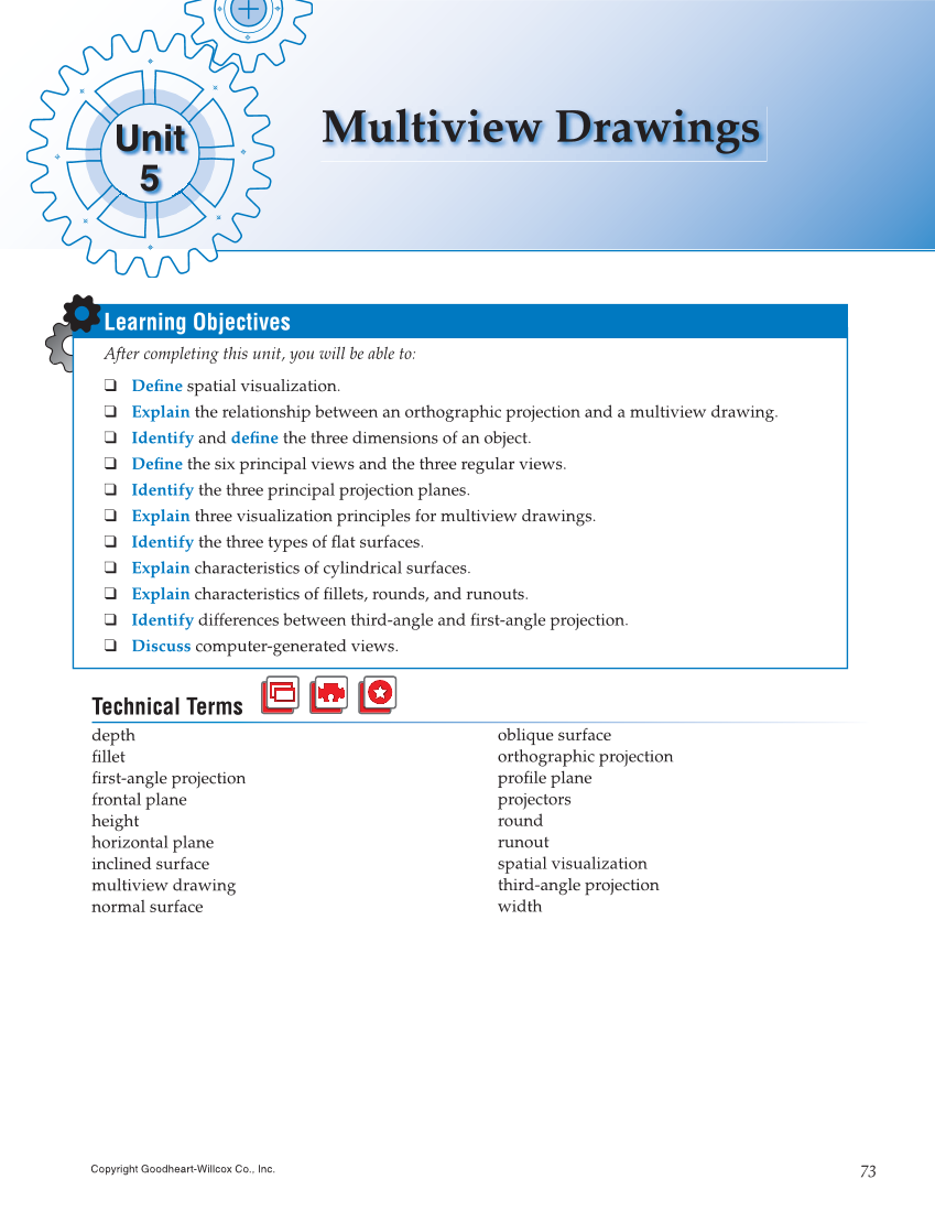 Print Reading for Industry, 10th Edition page 73