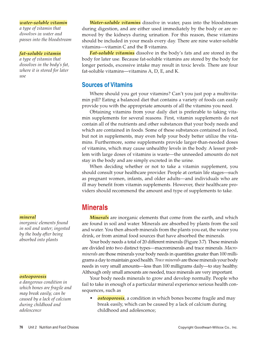 Essential Health, 2nd Edition page 76