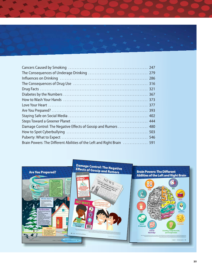 Essential Health Skills for Middle School, 1st Edition page xv