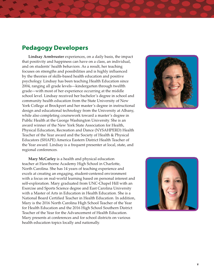 Essential Health Skills for Middle School, 1st Edition page v