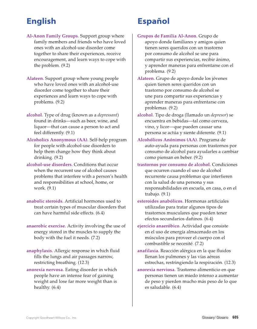 Essential Health Skills for Middle School, 1st Edition page 605