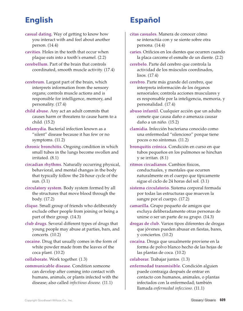 Essential Health Skills for Middle School, 1st Edition page 609