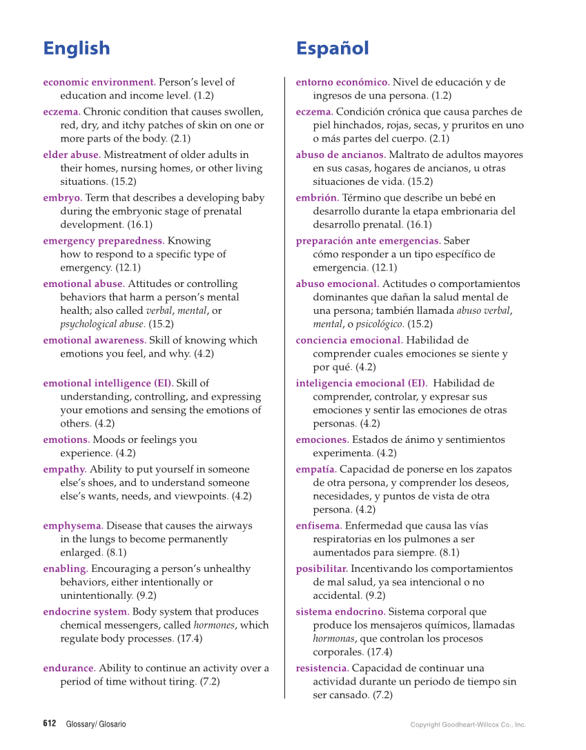 Essential Health Skills for Middle School, 1st Edition page 612