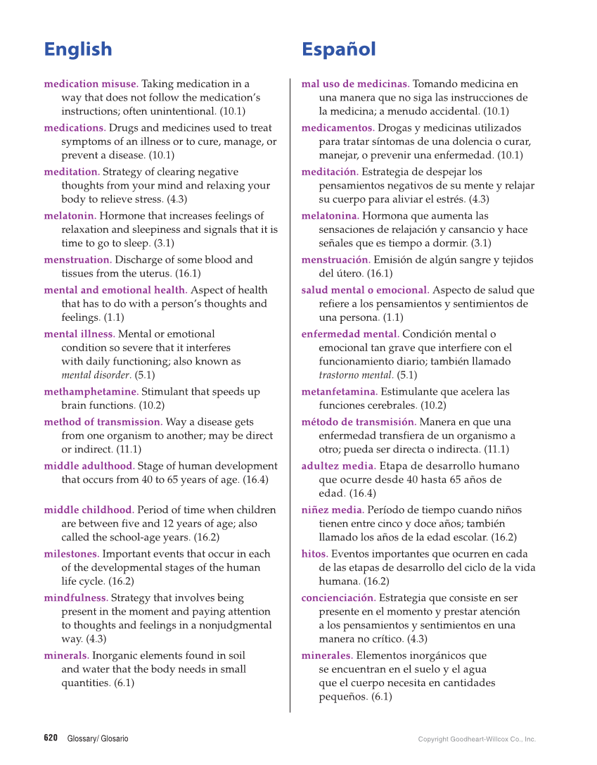 Essential Health Skills for Middle School, 1st Edition page 620
