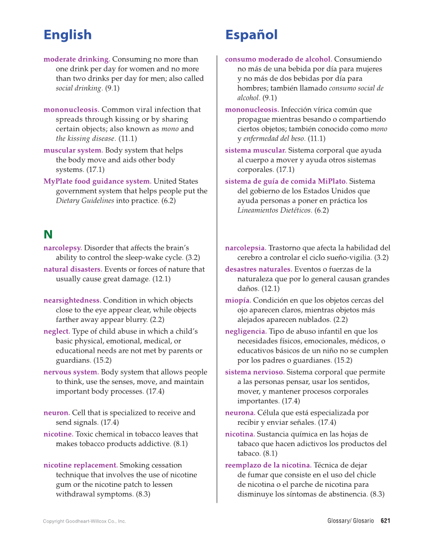 Essential Health Skills for Middle School, 1st Edition page 621