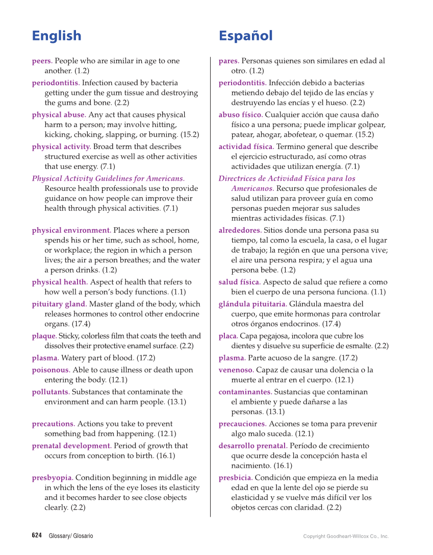 Essential Health Skills for Middle School, 1st Edition page 624