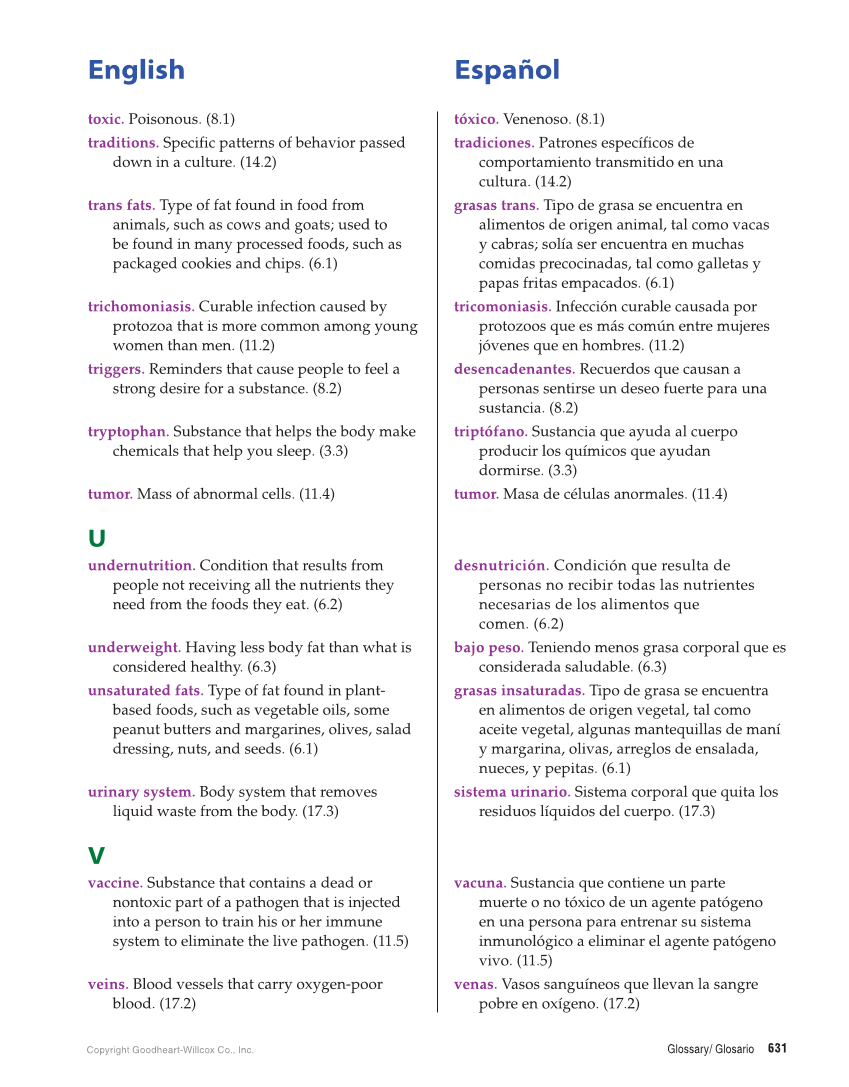 Essential Health Skills for Middle School, 1st Edition page 631