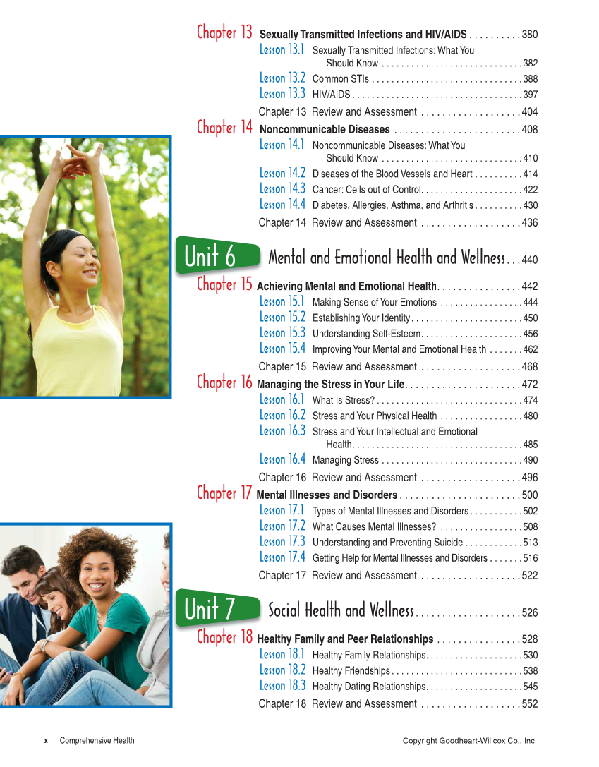 Comprehensive Health, 2nd Edition page x
