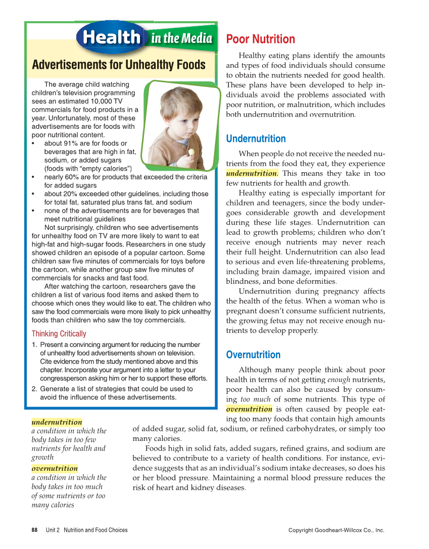 Comprehensive Health, 2nd Edition page 88