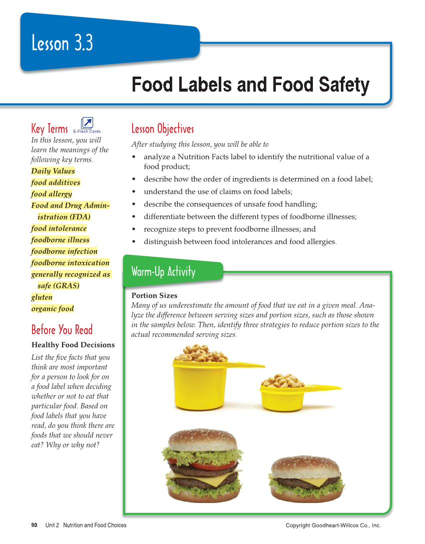 Comprehensive Health, 2nd Edition page 90