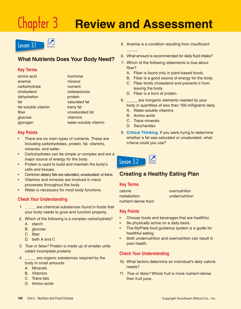 Comprehensive Health, 2nd Edition page 100